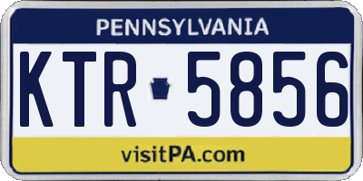 PA license plate KTR5856