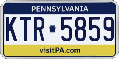 PA license plate KTR5859