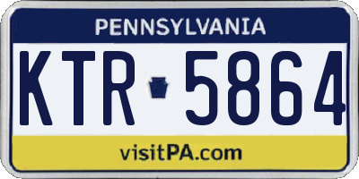 PA license plate KTR5864