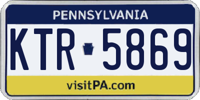 PA license plate KTR5869