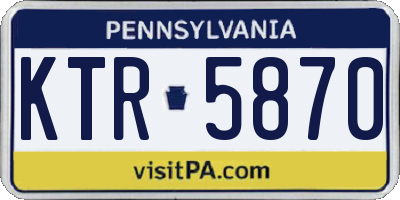 PA license plate KTR5870