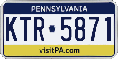 PA license plate KTR5871