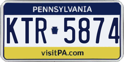 PA license plate KTR5874