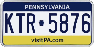 PA license plate KTR5876