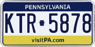 PA license plate KTR5878