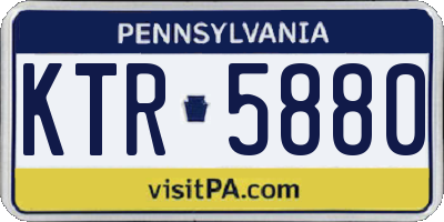 PA license plate KTR5880