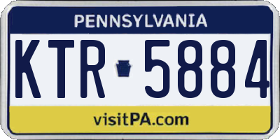 PA license plate KTR5884