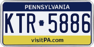 PA license plate KTR5886