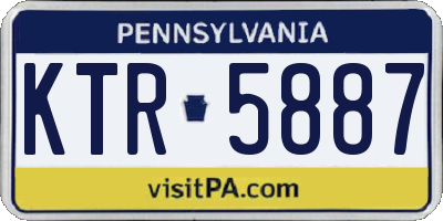 PA license plate KTR5887