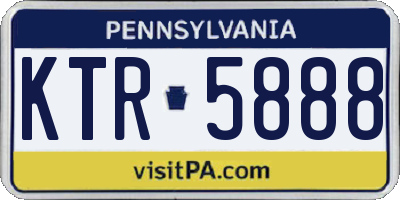 PA license plate KTR5888