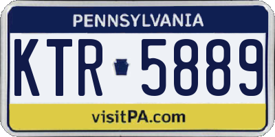 PA license plate KTR5889
