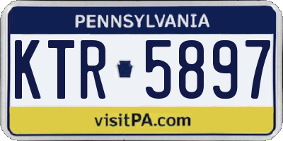 PA license plate KTR5897
