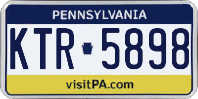 PA license plate KTR5898