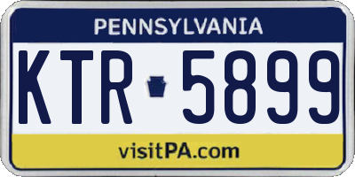 PA license plate KTR5899