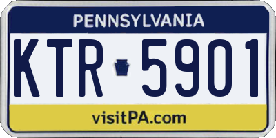 PA license plate KTR5901