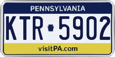 PA license plate KTR5902