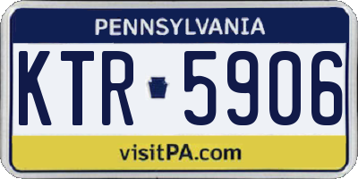 PA license plate KTR5906