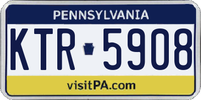PA license plate KTR5908