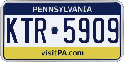 PA license plate KTR5909