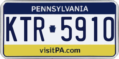 PA license plate KTR5910