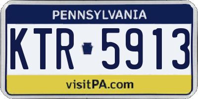 PA license plate KTR5913
