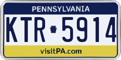 PA license plate KTR5914