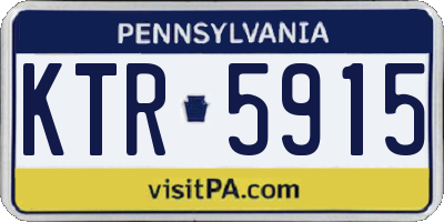 PA license plate KTR5915