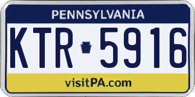 PA license plate KTR5916
