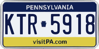 PA license plate KTR5918