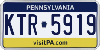 PA license plate KTR5919