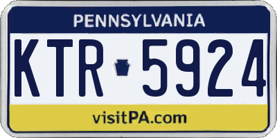 PA license plate KTR5924
