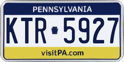 PA license plate KTR5927