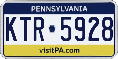 PA license plate KTR5928