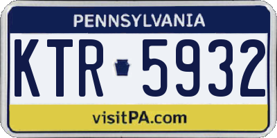 PA license plate KTR5932