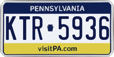 PA license plate KTR5936