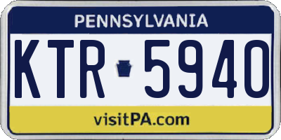 PA license plate KTR5940