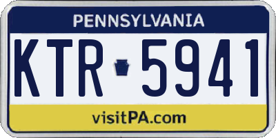 PA license plate KTR5941