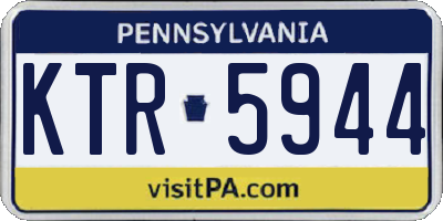 PA license plate KTR5944