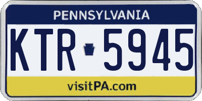PA license plate KTR5945