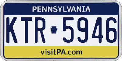 PA license plate KTR5946