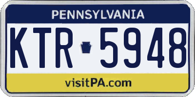 PA license plate KTR5948