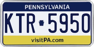 PA license plate KTR5950