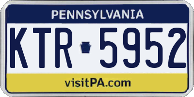 PA license plate KTR5952