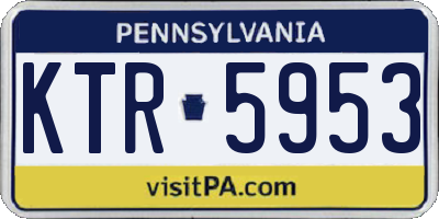 PA license plate KTR5953