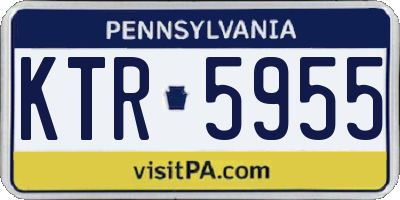 PA license plate KTR5955