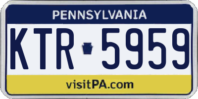 PA license plate KTR5959