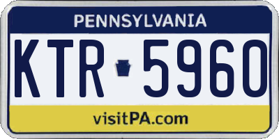 PA license plate KTR5960