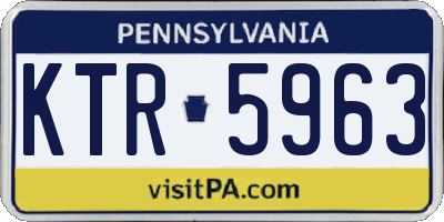 PA license plate KTR5963