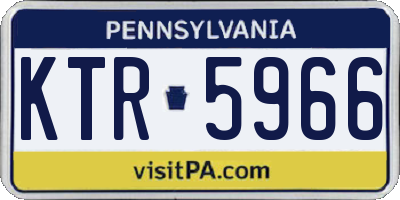 PA license plate KTR5966