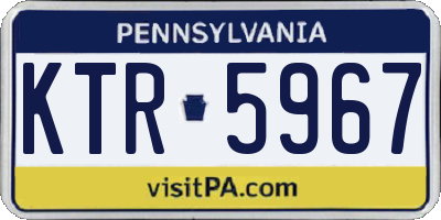 PA license plate KTR5967